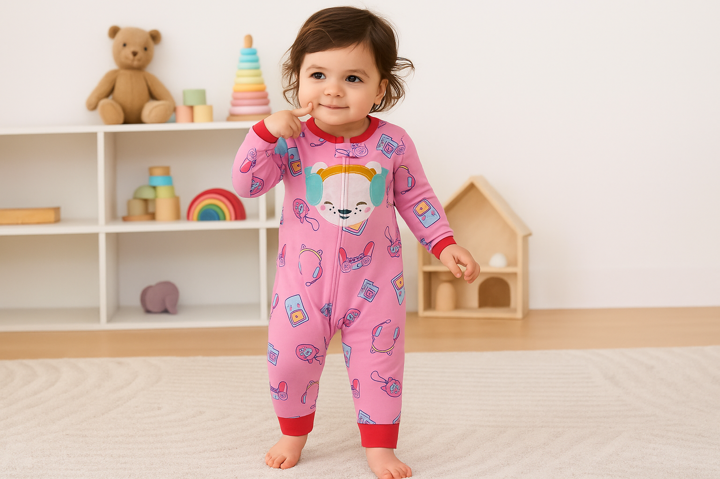 Gamer Print Cotton Baby Romper