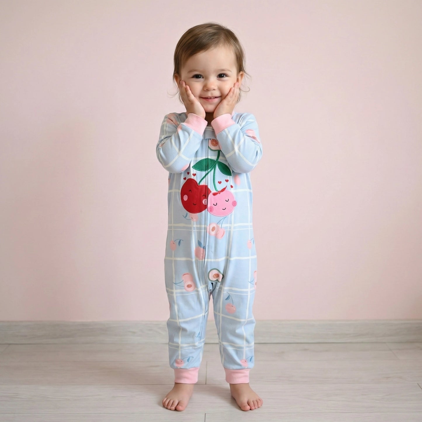 Sweet Cherry Cotton Baby Romper