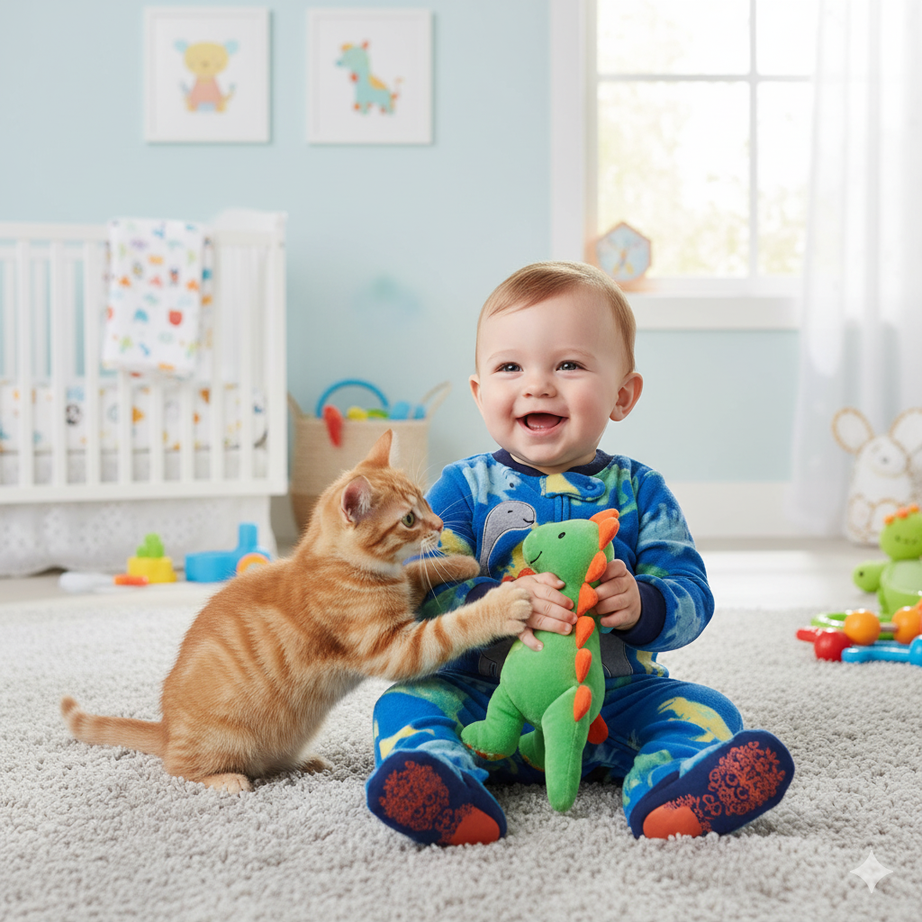 Winter Dinosaur Fleece Baby Romper