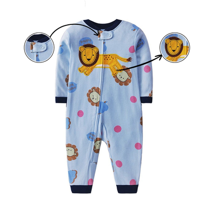 Happy Lion Footed Baby Romper