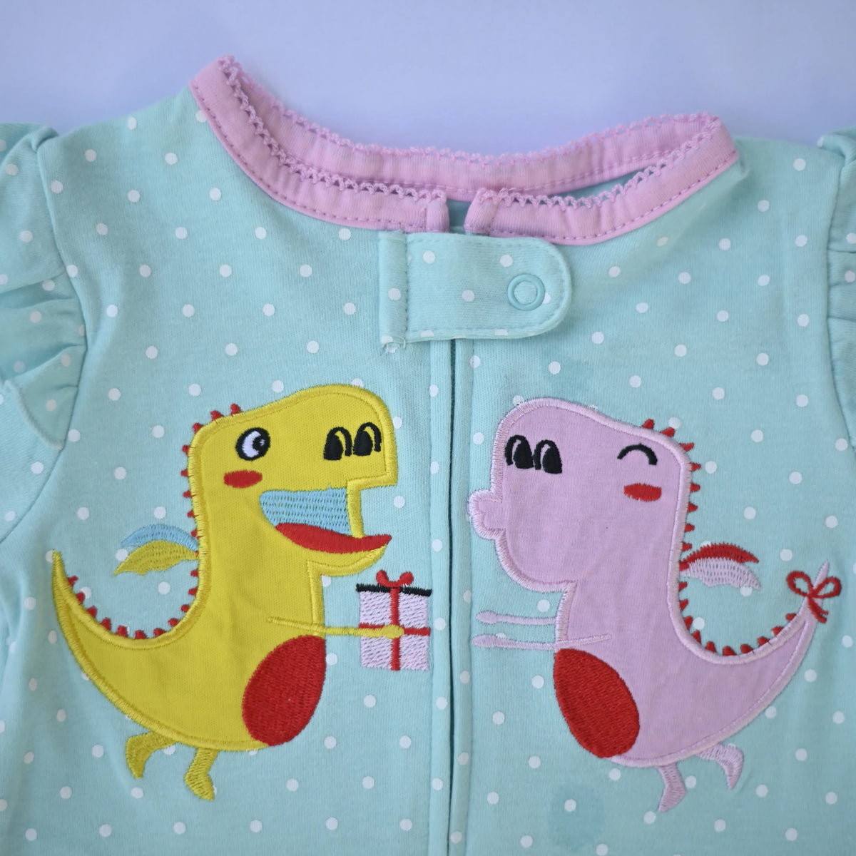 Dinosaur Ruffle Footed Baby Romper