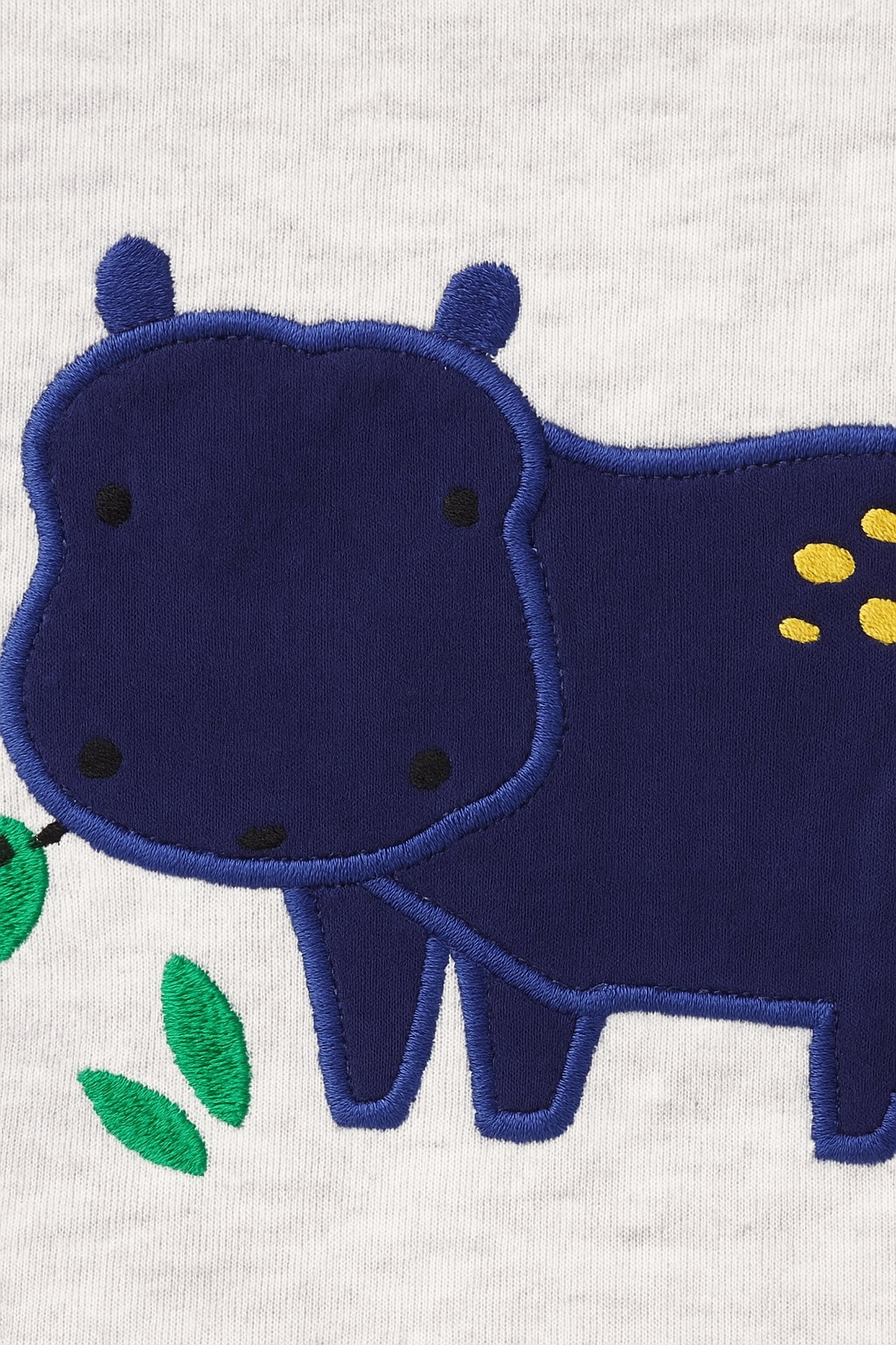 Colorful Hippo Footed Baby Romper