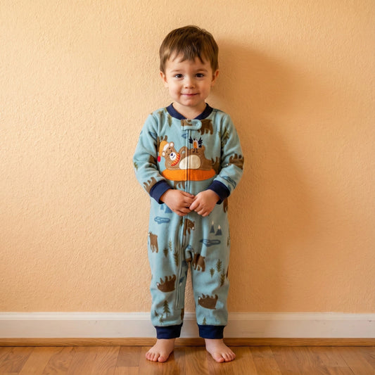 Bear Fleece Baby Romper