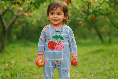 Sweet Cherry Cotton Baby Romper