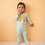 Dinosaur Ruffle Footed Baby Romper