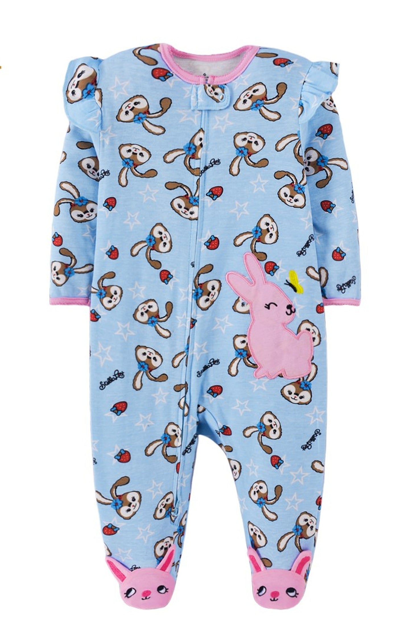 Bunny Ruffle Footed Baby Romper