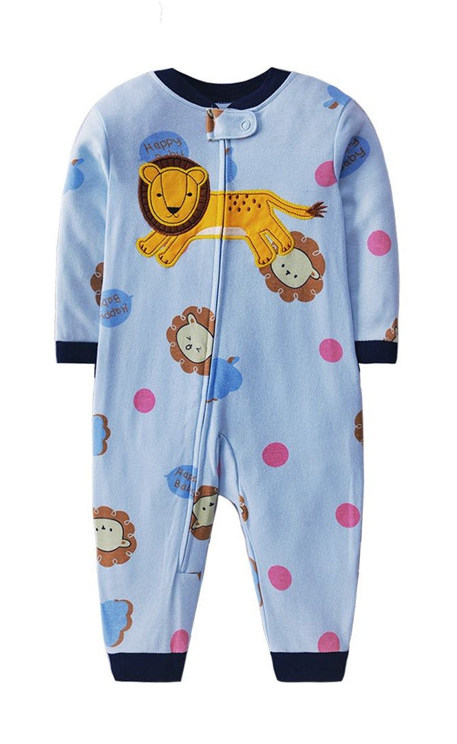 Happy Lion Footed Baby Romper