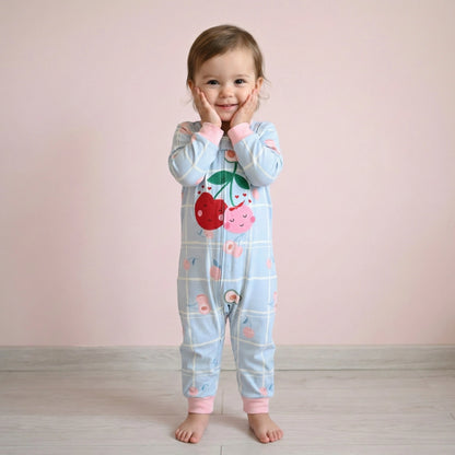 Sweet Cherry Cotton Baby Romper