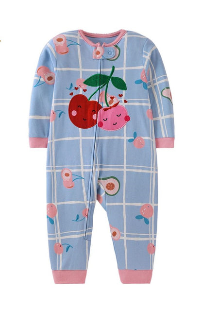 Sweet Cherry Cotton Baby Romper