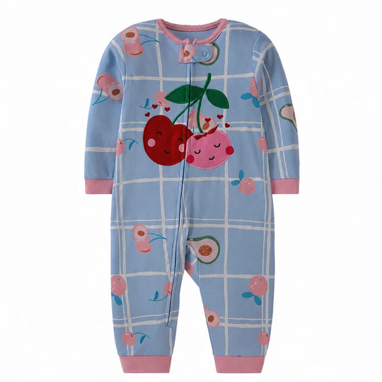 Sweet Cherry Cotton Baby Romper