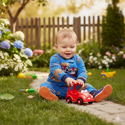 Winter Woodland Friends Fleece Romper