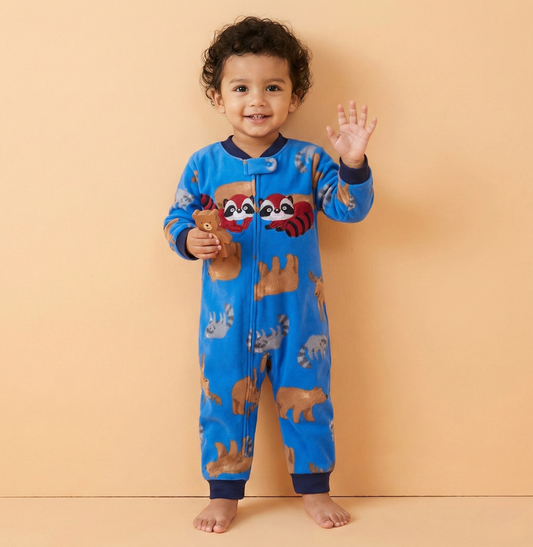 Woodland Friends Fleece Romper