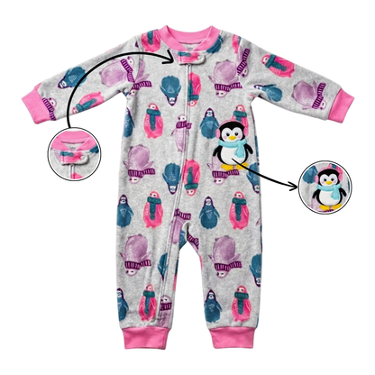 Penguins Fleece Baby Romper