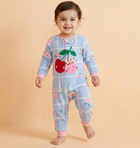 Sweet Cherry Cotton Baby Romper