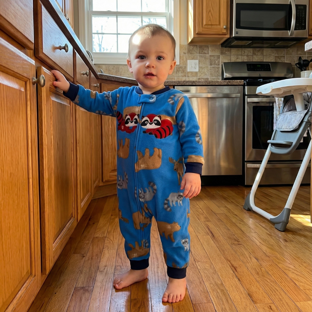 Winter Woodland Friends Fleece Romper