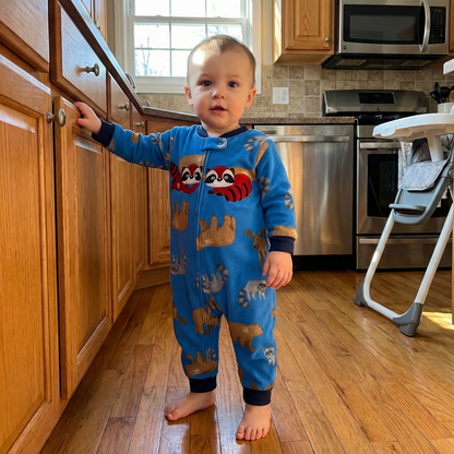 Winter Woodland Friends Fleece Romper