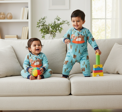 Winter Bear Fleece Baby Romper